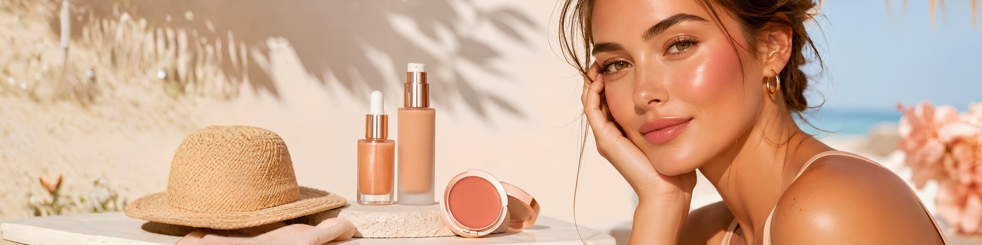 Make-up estivo donna 2026: skin tint, blush in crema e formule ibride per un viso luminoso